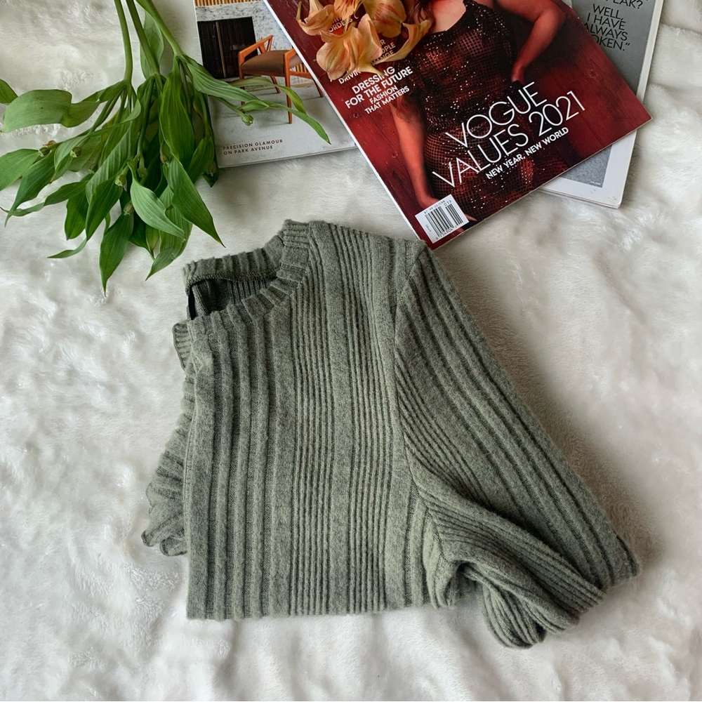 SHEIN green long sleeve sweater size l - Picture 7 of 7